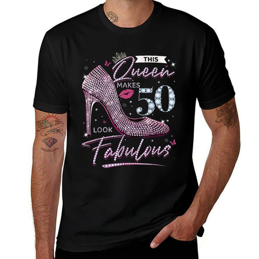 This Queen Makes 50 Looks Fabulous 50th Birthday Women  Vintage-inspired T-Shirt