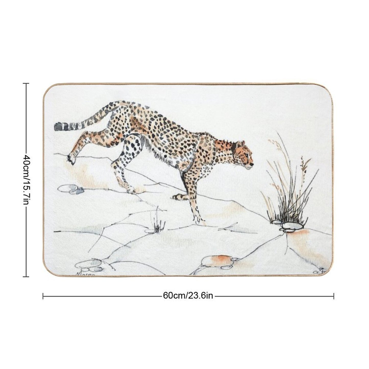 Majestic Cheetah  Pet-Safe Bath Mat