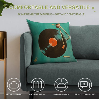 Longplay Soft Hidden Zipper Throw Pillow