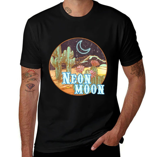 Neon 90s Moon Country Western Cowboy Cowgirl Comfortable T-Shirt