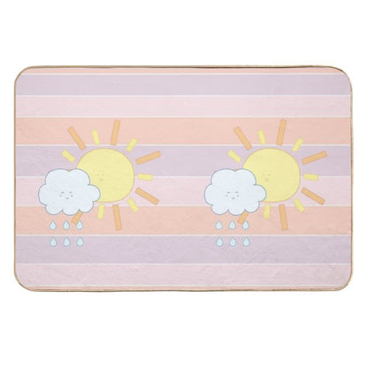 Cloud & Sun  Slip-Resistant Bath Mat