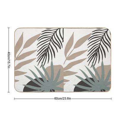 Abstract Modern Leaves  Non-Slip Bath Mat