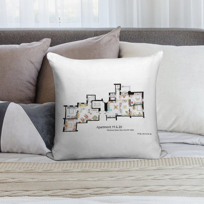 495 Grove Street, New York NY 10001 Soft Fade-Resistant Throw Pillow