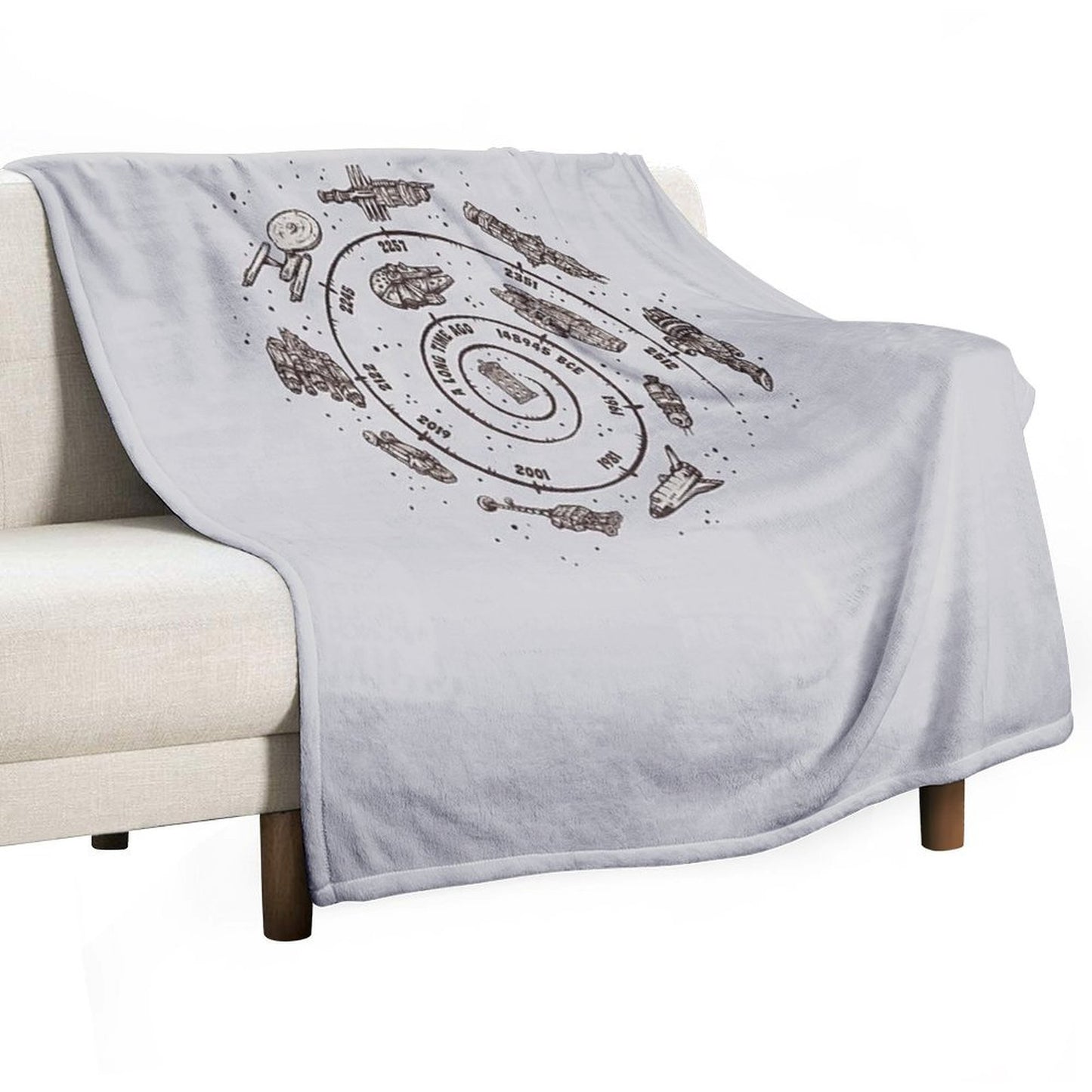 Timeline Shrink-resistant Throw Blanket