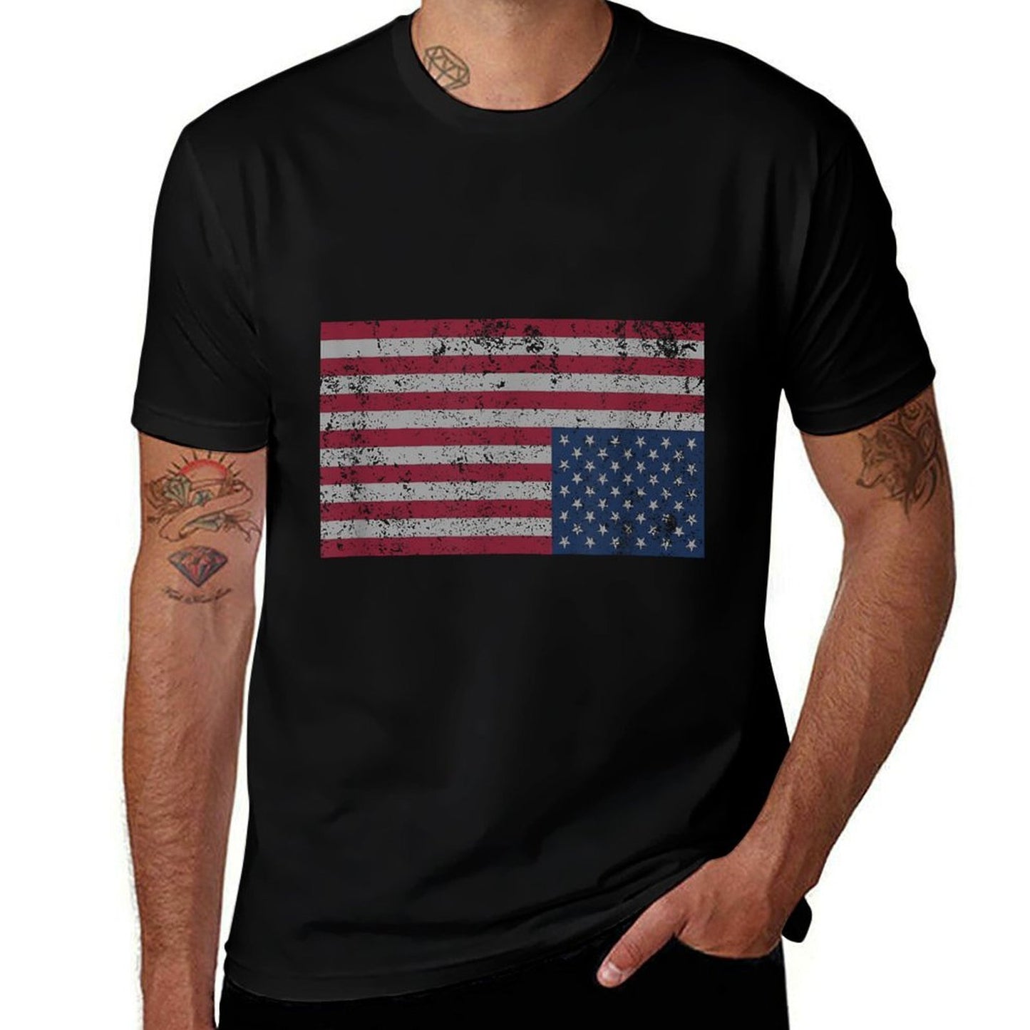 American Distress Upside Down United States USA T  Versatile T-Shirt