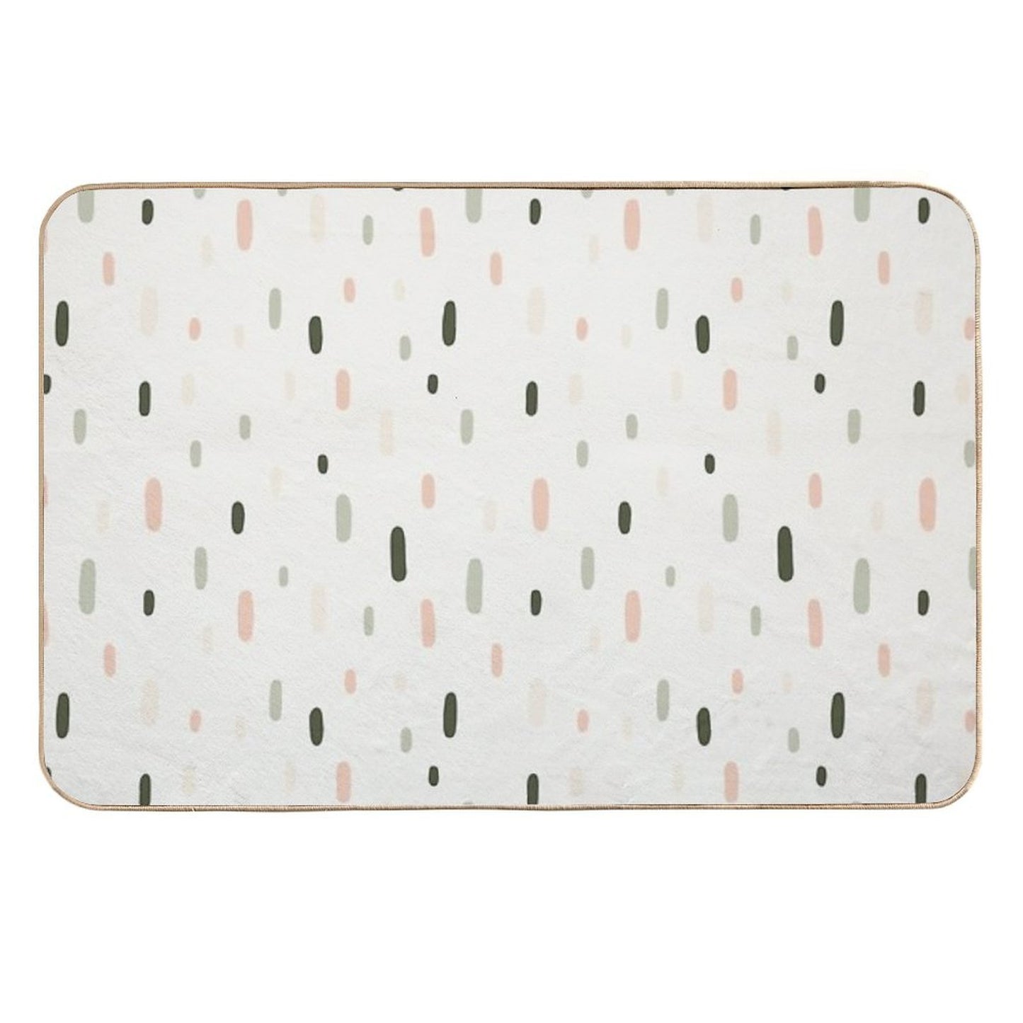 Boho Style Dots Set Icon Seamless Pattern  Dirt-Trapping Bath Mat