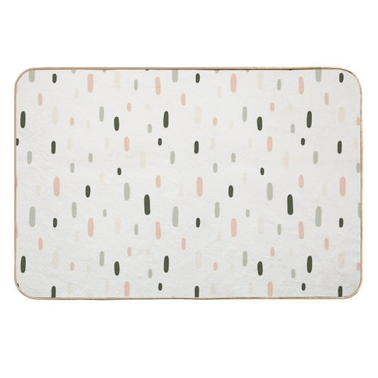 Boho Style Dots Set Icon Seamless Pattern  Dirt-Trapping Bath Mat