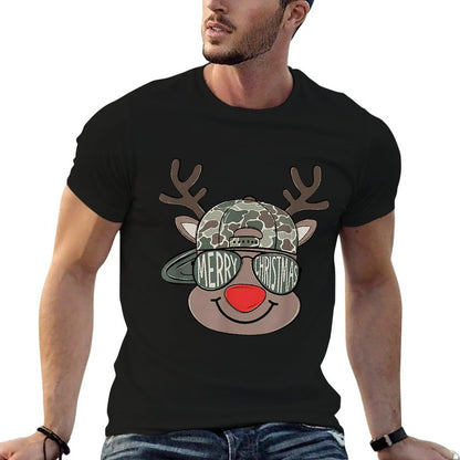Kids Christmas Camo Boys Reindeer Camo Merry Xmas Toddlers  Quick-drying T-Shirt