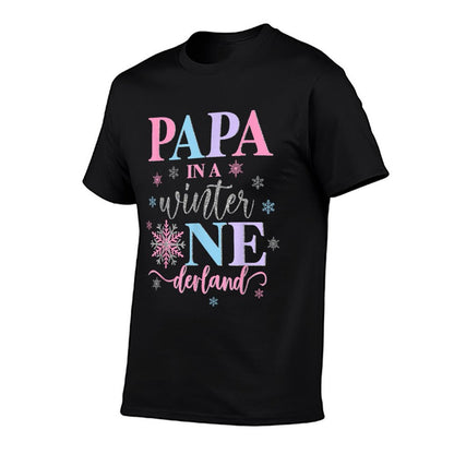 Papa in A Winter Onederland Birthday Girl Sweet Snowflake  Odor-resistant T-Shirt