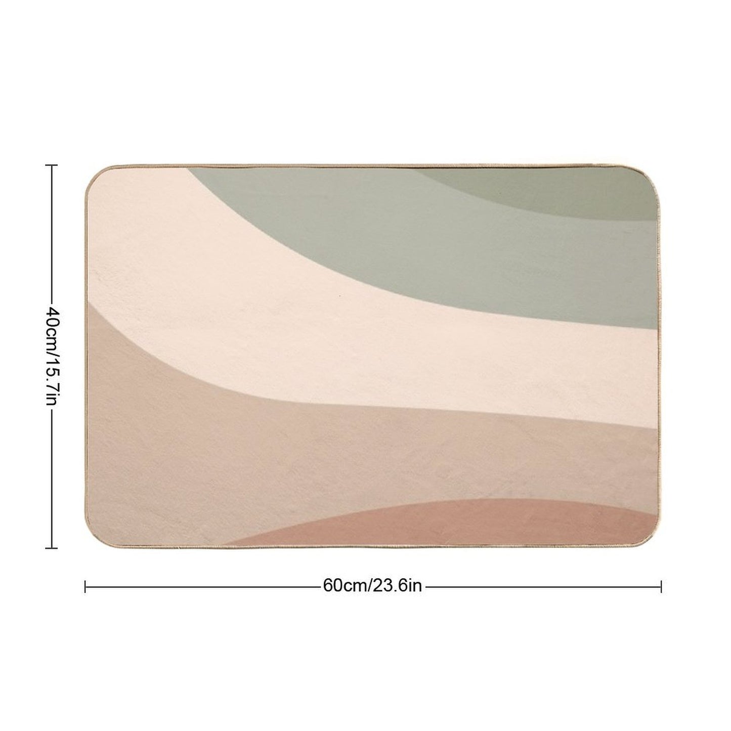 Pastel Color Abstract, Minimalist Art, Simple Pattern, Wave Abstract  Absorbent Bath Mat