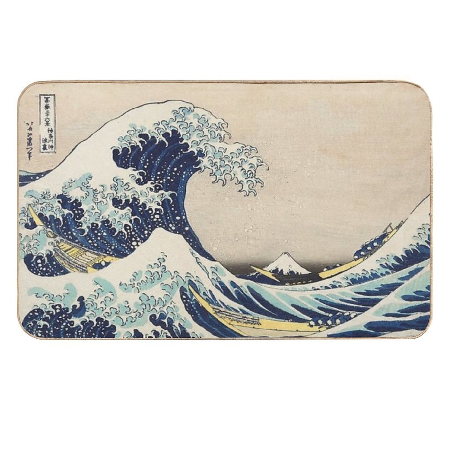 Great Wave of Kanagawa  Pet-Safe Bath Mat
