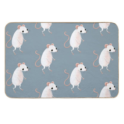 Cute Little White Mouse  Versatile Bath Mat