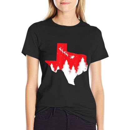 Texas Matching Family Christmass Pajamas Top  Slim-fit Cut T-Shirt
