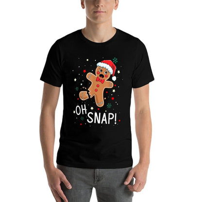 Oh Snap Gingerbread Man Cute Christmas Cookie Baking Team  Durable T-Shirt