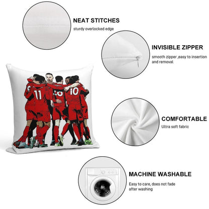 Liverpool FC Team Celebration Soft Easy Maintenance Throw Pillow