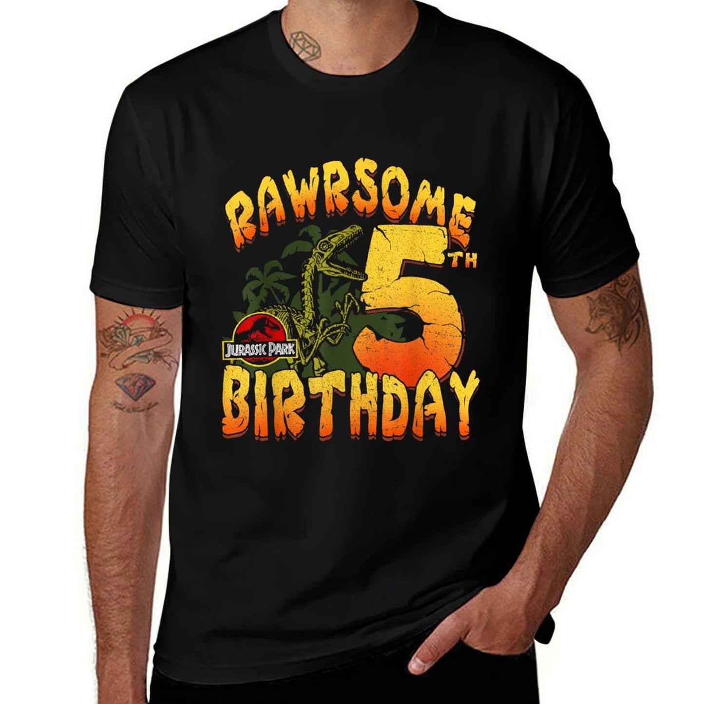 Jurassic Park Rawrsome 5th Birthday  Classic T-Shirt