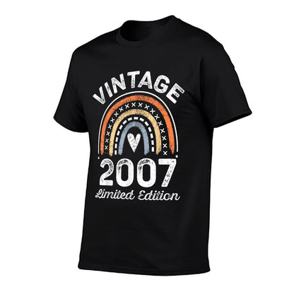 Vintage 2007 Limited Edition 17 Year Old Gifts 17th Birthday  Summer-ready Fabric T-Shirt