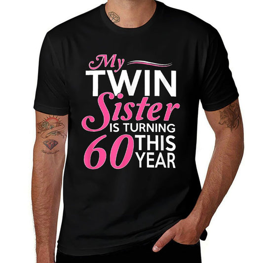 60th Birthday Gifts for Twin Sisters Funny Birth Year  Stretchy T-Shirt