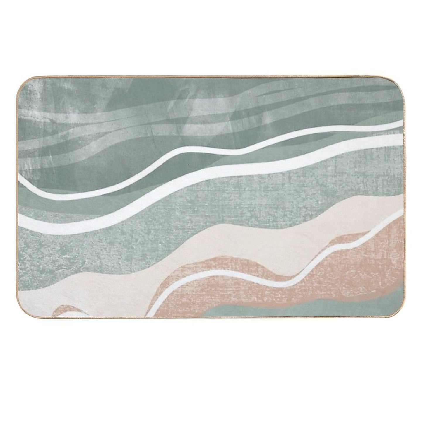 Abstract Beach Art  Absorbent Bath Mat