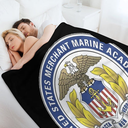 Merchant Marine Academy Logo Velvety-soft Throw Blanket