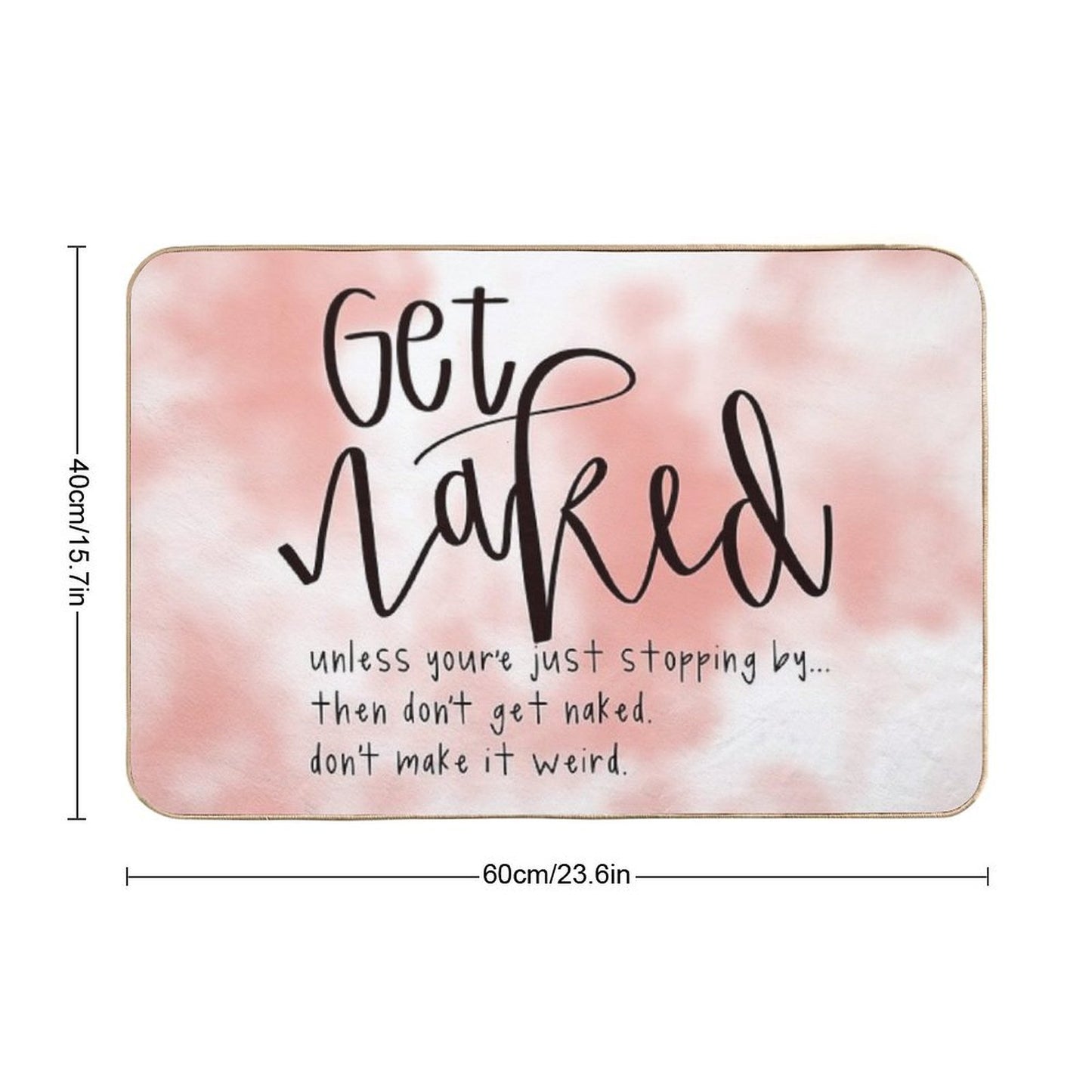 Get Naked Bathroom Decor  Pet-Safe Bath Mat