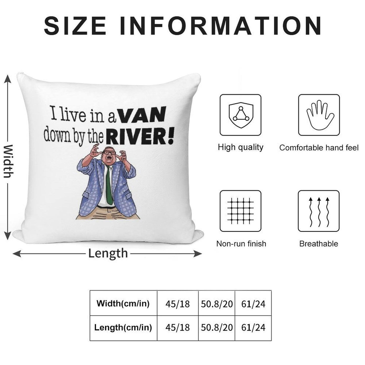 Down By The River- Matt Foley (Raised Hands) Soft Fade-Resistant Throw Pillow