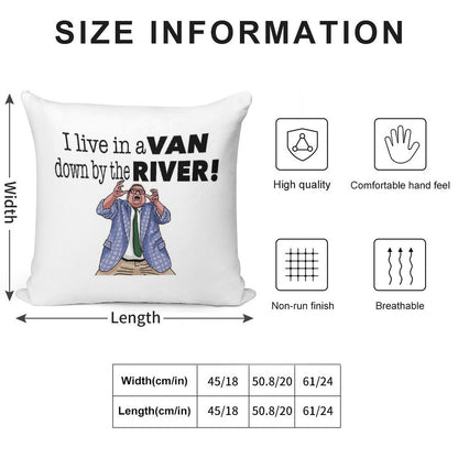 Down By The River- Matt Foley (Raised Hands) Soft Fade-Resistant Throw Pillow