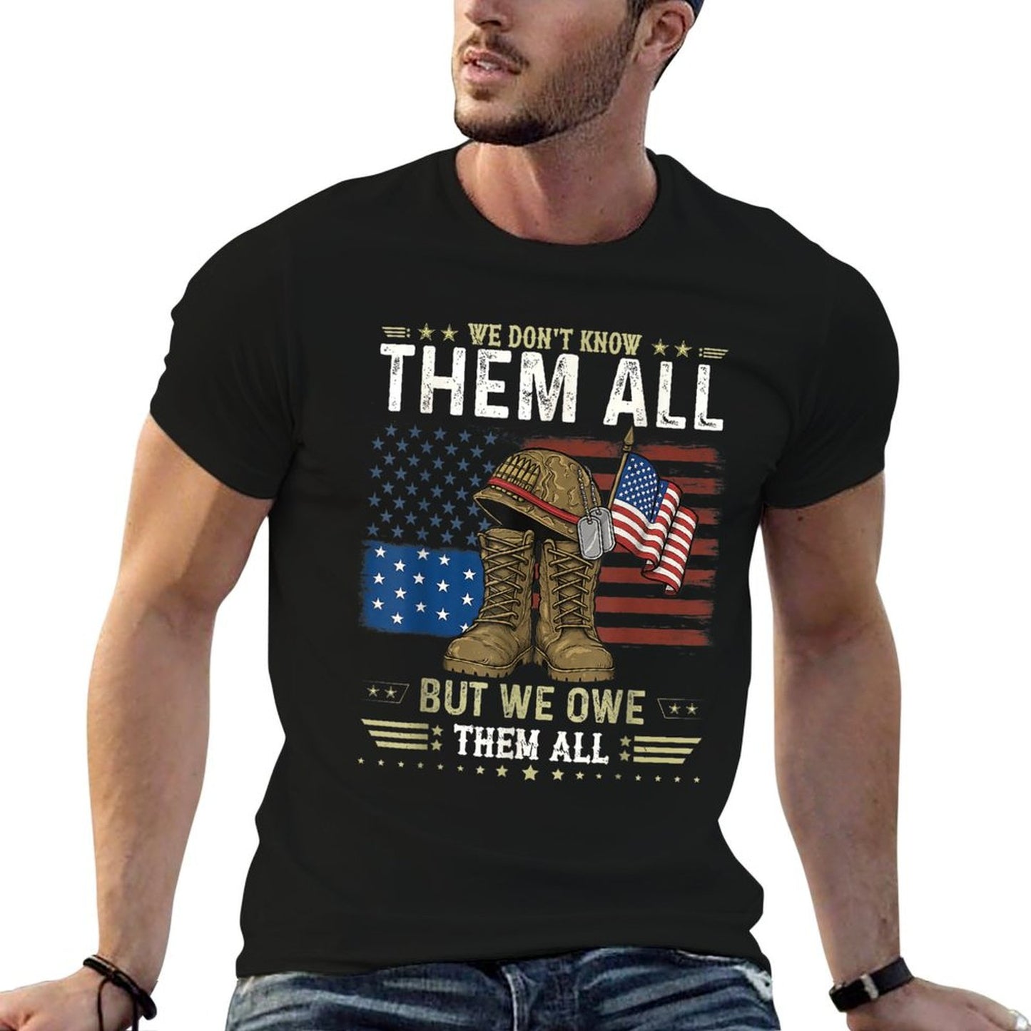 We Owe Them All Partiotic Veterans Day Memorial Day Lightweight T-Shirt