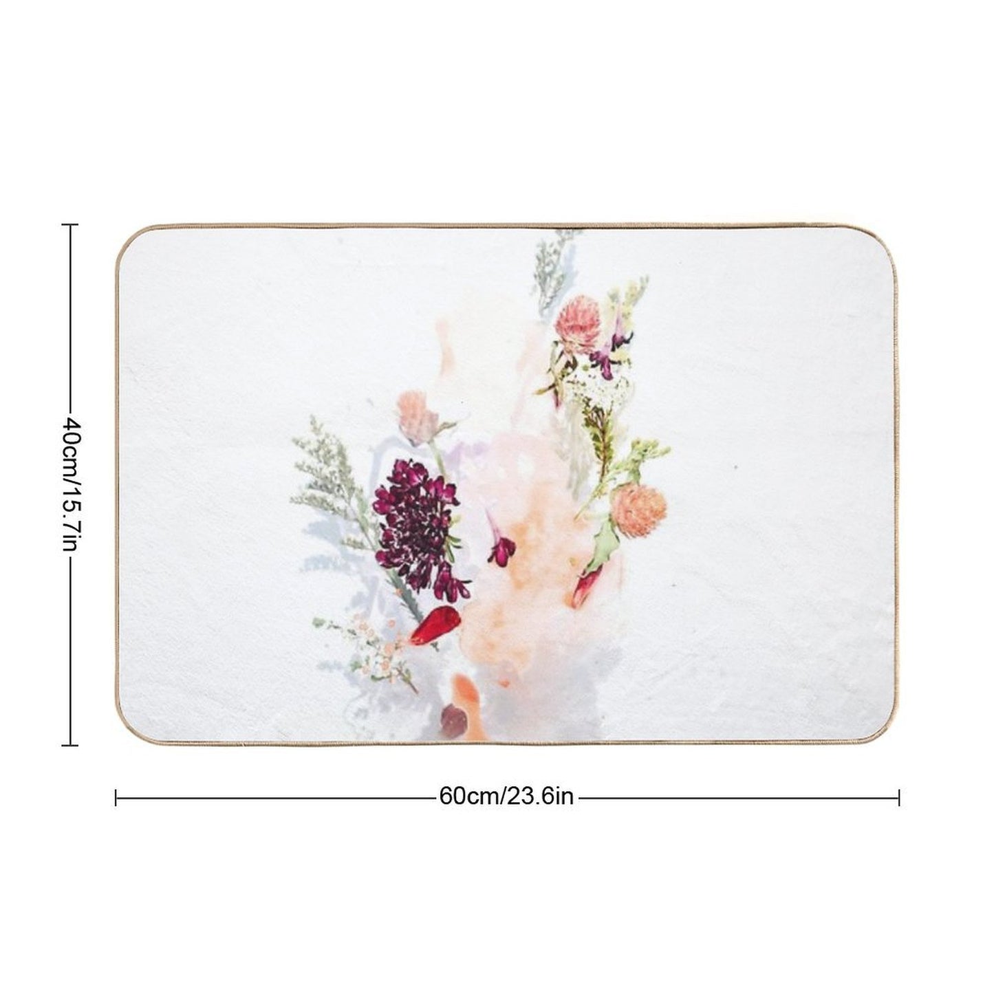 Floral Print Gift Idea for Nature Lovers  Pet-Safe Bath Mat