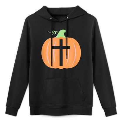 Christian Cross Religious Pumpkin Halloween T Machine Washable Hoodie