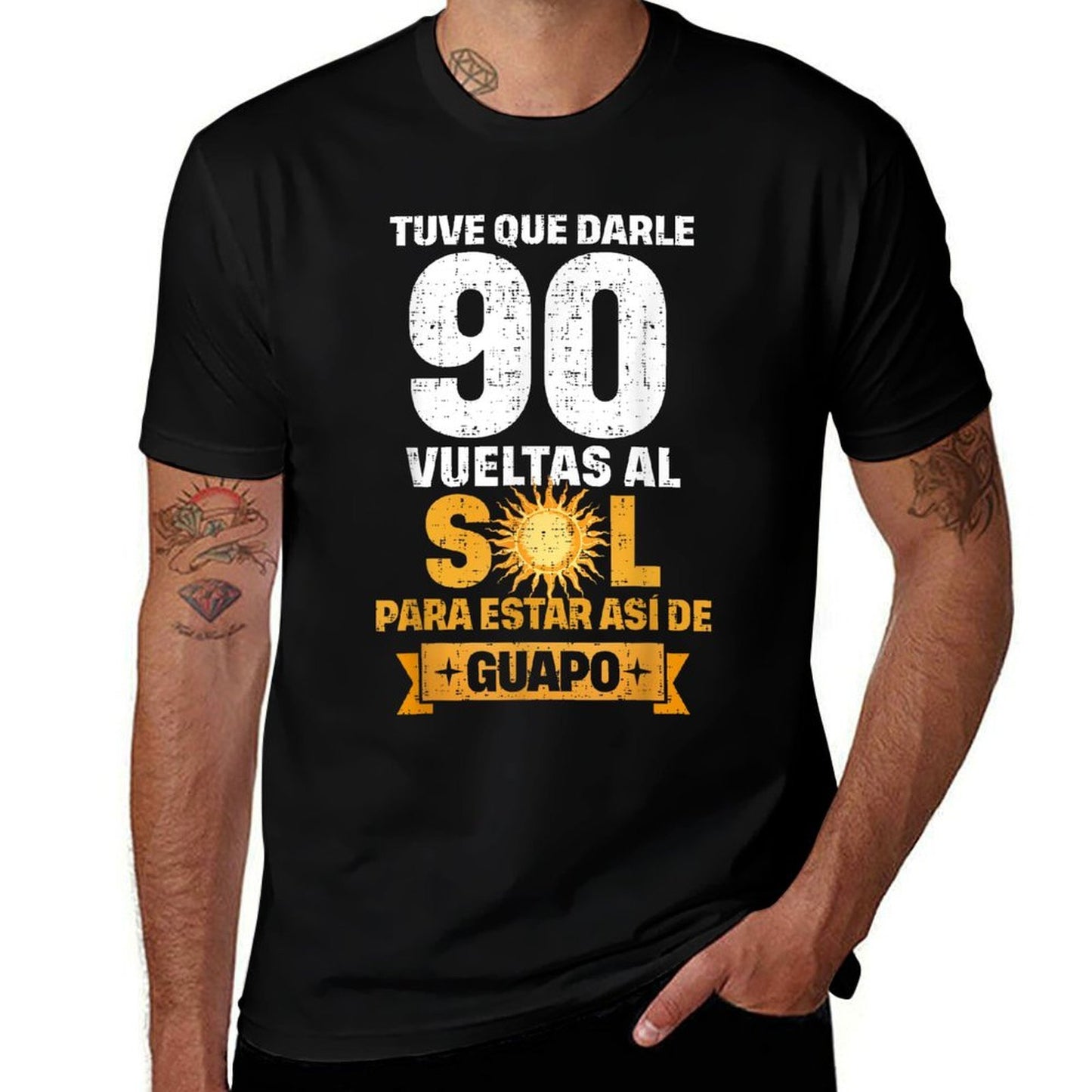 90th Birthday for Men in Spanish Regalo Cumpleanos 90  Soft T-Shirt