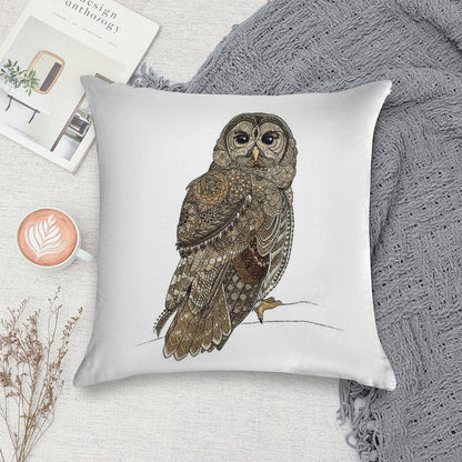 Barred Owl Tangle Soft Easy Maintenance Throw Pillow