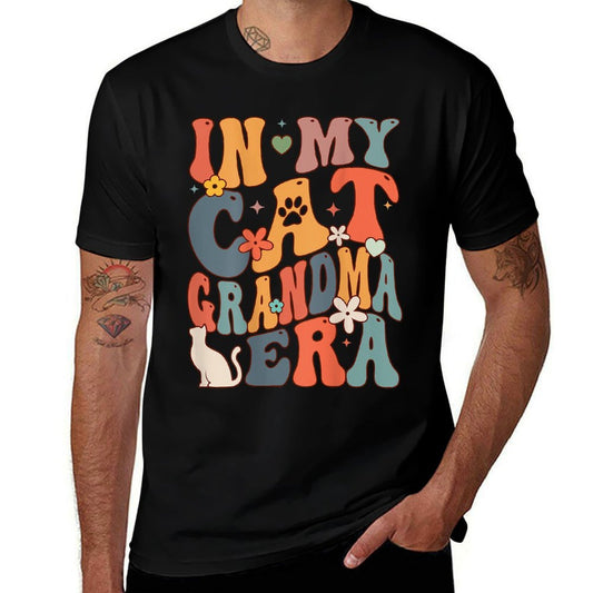 Funny In My Cat Grandma Era Cute Cat Grandma For Women  Wrinkle-resistant T-Shirt