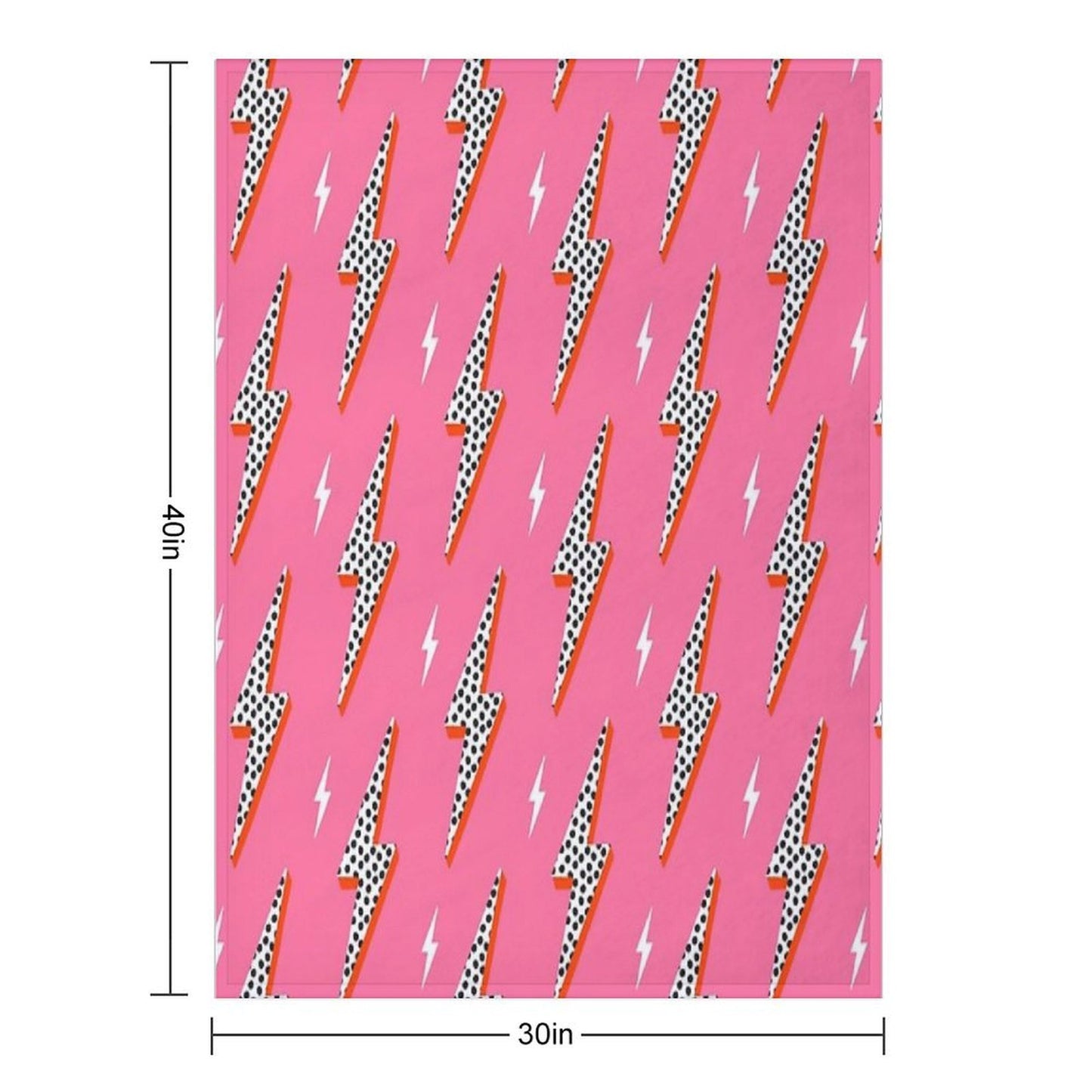 Lightning Bolt Thunder Flash Preppy Pink Premium Throw Blanket
