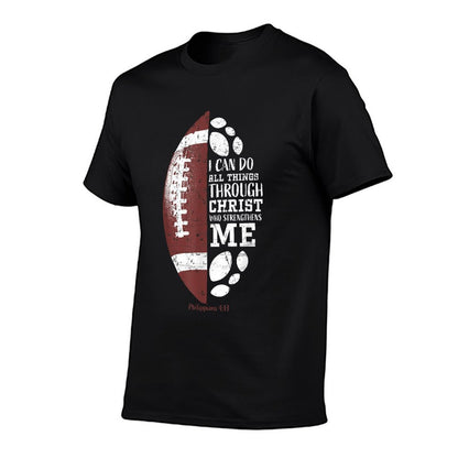Christian Football Philippians 413 Religious Verse Faith  Quick-drying T-Shirt