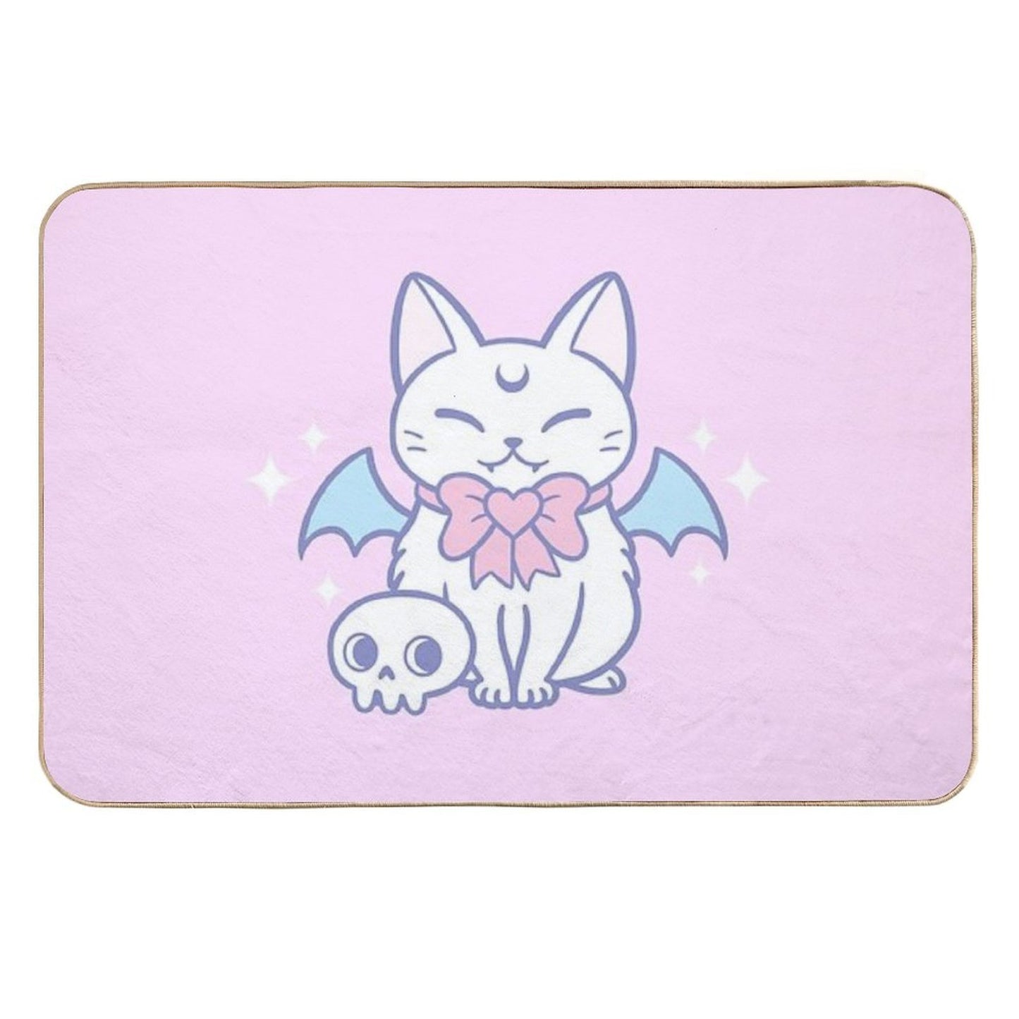 Bat Kitten 02  Nikury  Non-Slip Bath Mat
