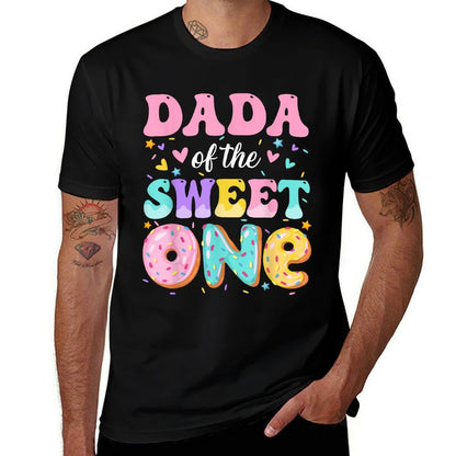 Dada Of The Sweet One 1st Birthday Donut Bday Party  Slim-fit Cut T-Shirt