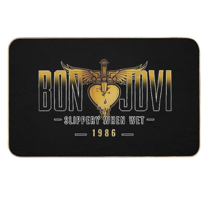 Slippery When Wet A Rock Classic  Easy To Clean Bath Mat