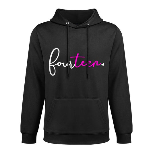 14th Birthday Gifts Fornage Girls Fourteen T Pink All-Day Comfort Hoodie