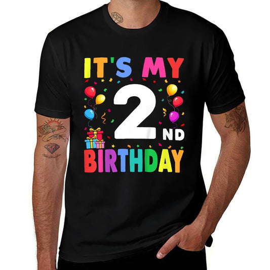 It&#39;s My 2nd Birthday 2 Two Happy Birthday Boys Or Girls  Polyester Blend T-Shirt