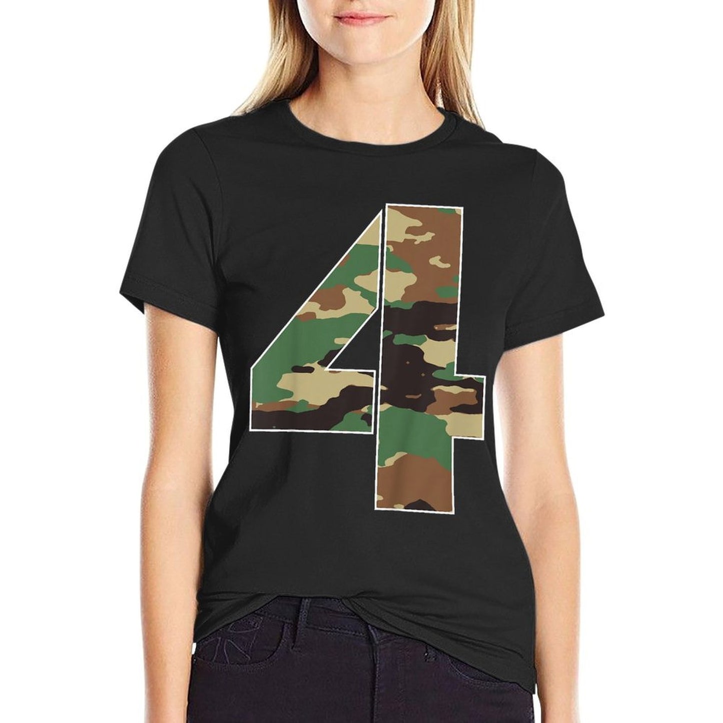 Kids 4 Years Old Boy Army Military 4th Birthday Kids  Odor-resistant T-Shirt