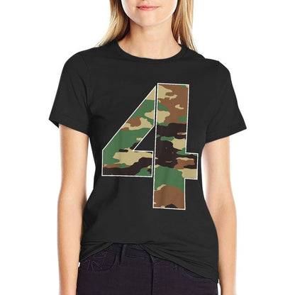 Kids 4 Years Old Boy Army Military 4th Birthday Kids  Odor-resistant T-Shirt