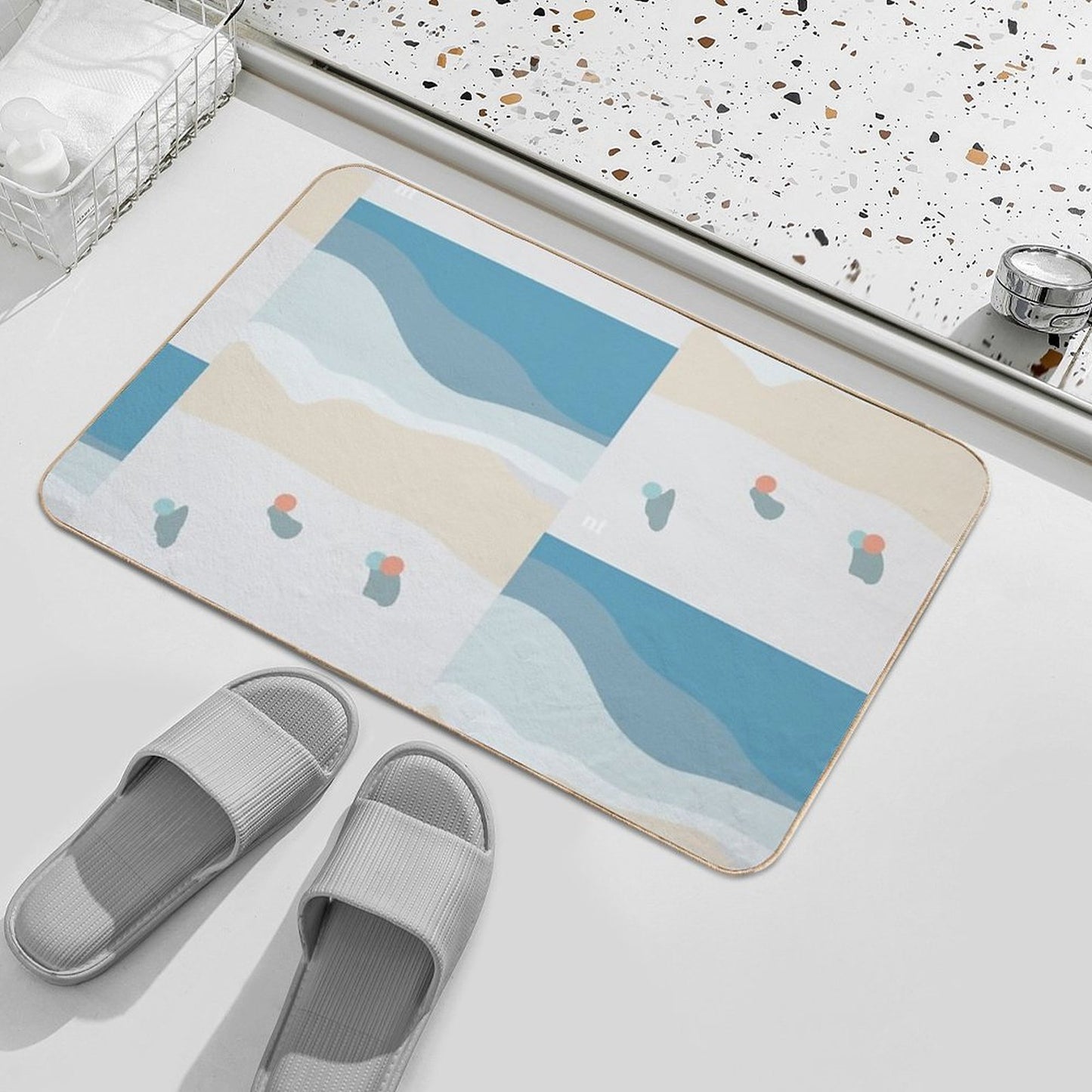 Beach Shore  Long-Lasting Bath Mat