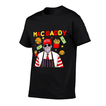 Trump Mac Daddy Unisex - Black - Small - - Classic Fit - Cartoon Theme - All Seasons  Quick-drying T-Shirt