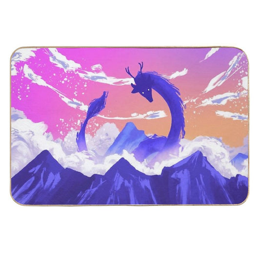 The Sleeping Dragon  Fade-Resistant Bath Mat