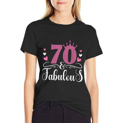 70 & Fabulous Queen Crown 70 Year Old 70th Birthday  Breathable T-Shirt