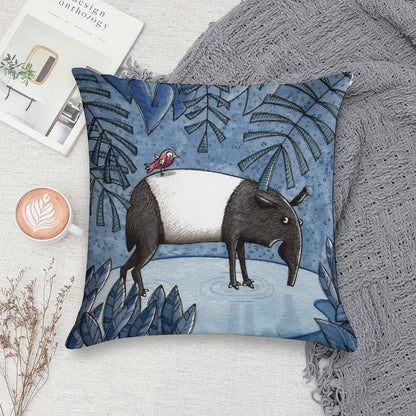 Welcome To The Jungle - Tapir - Schabrackentapir Soft Ultra-Soft Texture Throw Pillow