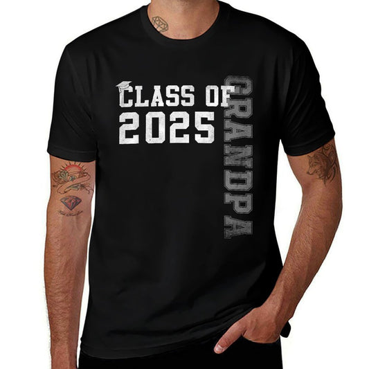 Grandpa Senior 2025 Proud Grandpa Of A Class Of 2025  Fade-proof Color T-Shirt