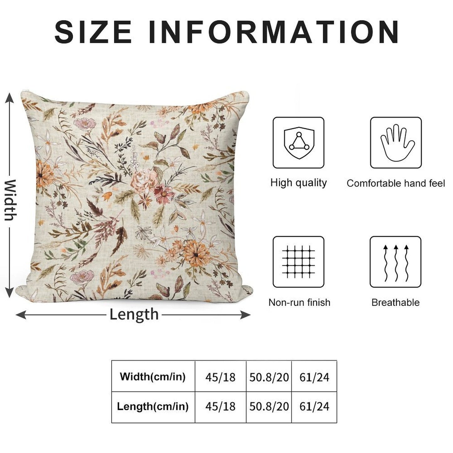 Delilah (autumn) Soft Washable Throw Pillow