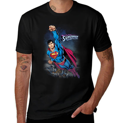 Superman Twilight Flight  Oversized Silhouette T-Shirt
